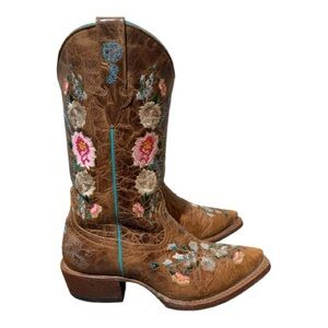 Women’s Macie Bean Style 8012 Rose Garden Embroidered Western Boots Size 5